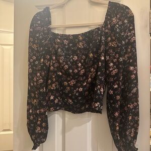 Abercrombie Floral Black Women's Top